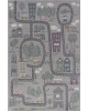 Ковер LM21 - CREAM-GRAY - Прямоугольник - коллекция PRISMA