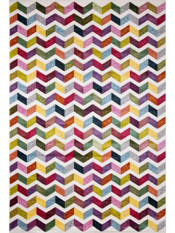 Ковер C056 - MULTICOLOR-GRAY - Прямоугольник - коллекция RIO