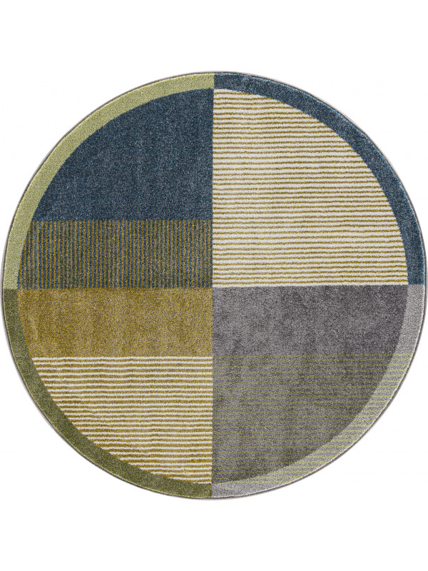 Ковер F233 - GRAY-BLUE - Круг - коллекция RIO