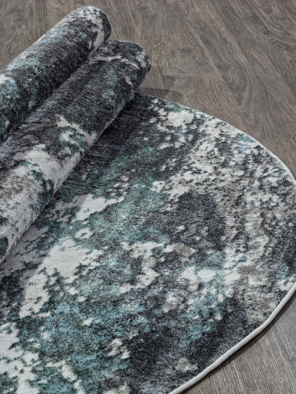Ковер 02463H - BLUE / GREY - Овал - коллекция SAFARI