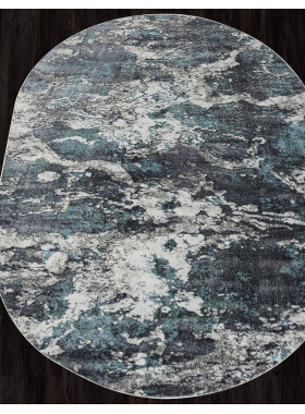 Ковер 02463H - BLUE / GREY - Овал - коллекция SAFARI