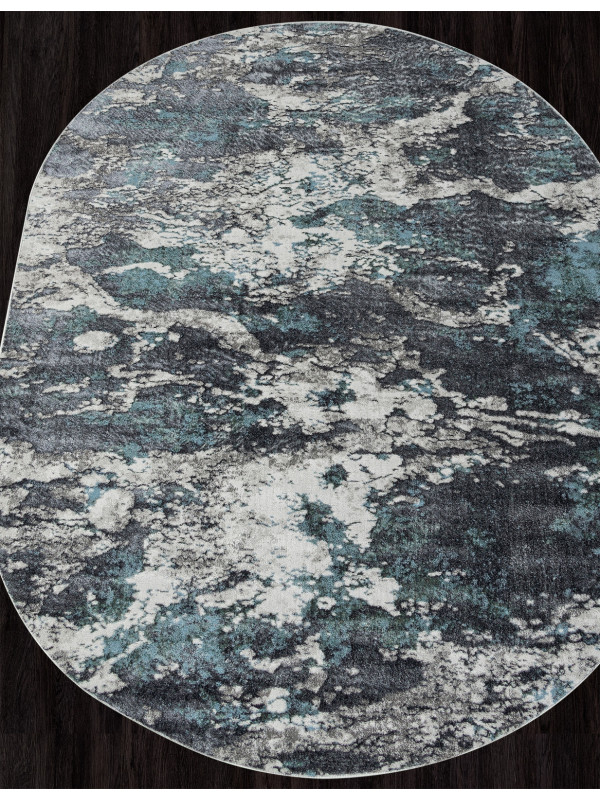 Ковер 02463H - BLUE / GREY - Овал - коллекция SAFARI