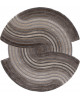 Ковер 00835C - GREY / BROWN - Круг - коллекция SAFIR