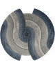 Ковер 00836T - GREY / BLUE - Круг - коллекция SAFIR