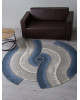 Ковер 00836T - GREY / BLUE - Круг - коллекция SAFIR