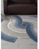 Ковер 00836T - GREY / BLUE - Круг - коллекция SAFIR