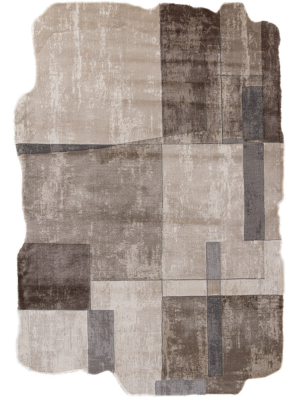 Ковер 00838C - GREY / BROWN - Прямоугольник - коллекция SAFIR