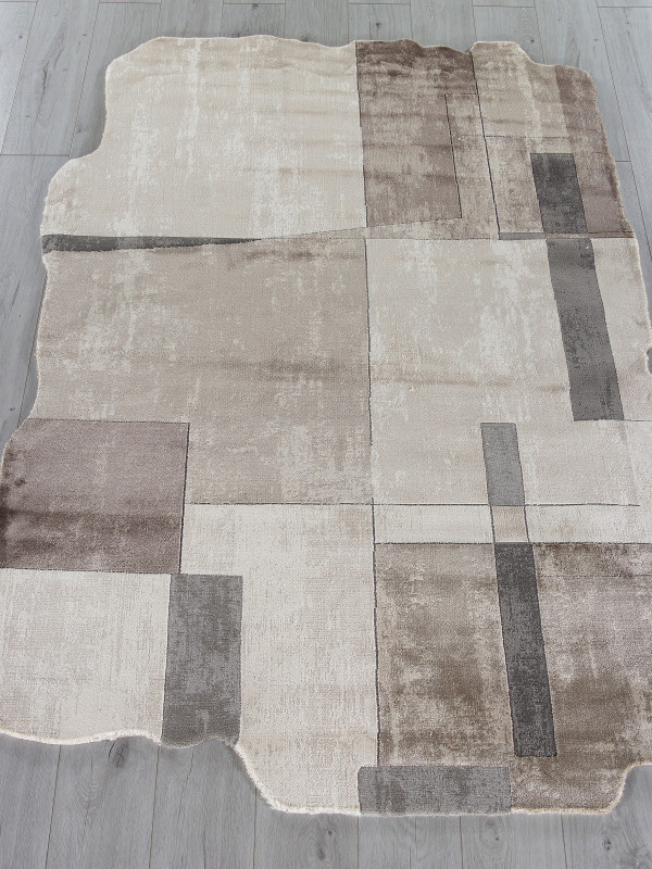 Ковер 00838C - GREY / BROWN - Прямоугольник - коллекция SAFIR