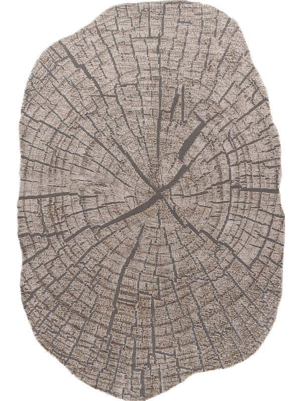 Ковер 00839C - GREY / BROWN - Прямоугольник - коллекция SAFIR