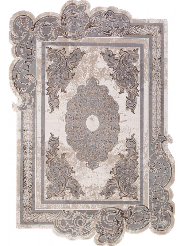 Ковер 00856C - GREY / BROWN - Прямоугольник - коллекция SAFIR