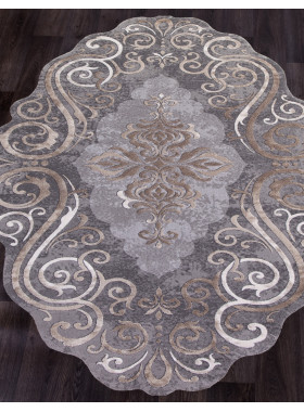 Ковер 00858C - GREY / BROWN - Прямоугольник - коллекция SAFIR