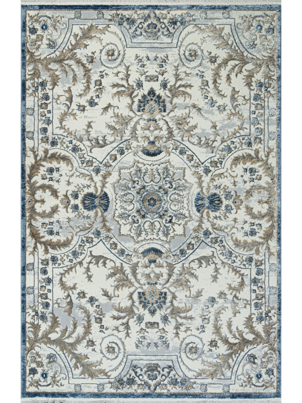 Ковер 00765A - D.BLUE FDY / CREAM HB - Прямоугольник - коллекция SAHARA
