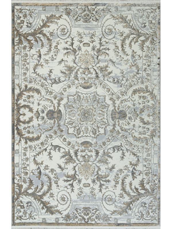 Ковер 00765A - GREY FDY / CREAM HB - Прямоугольник - коллекция SAHARA