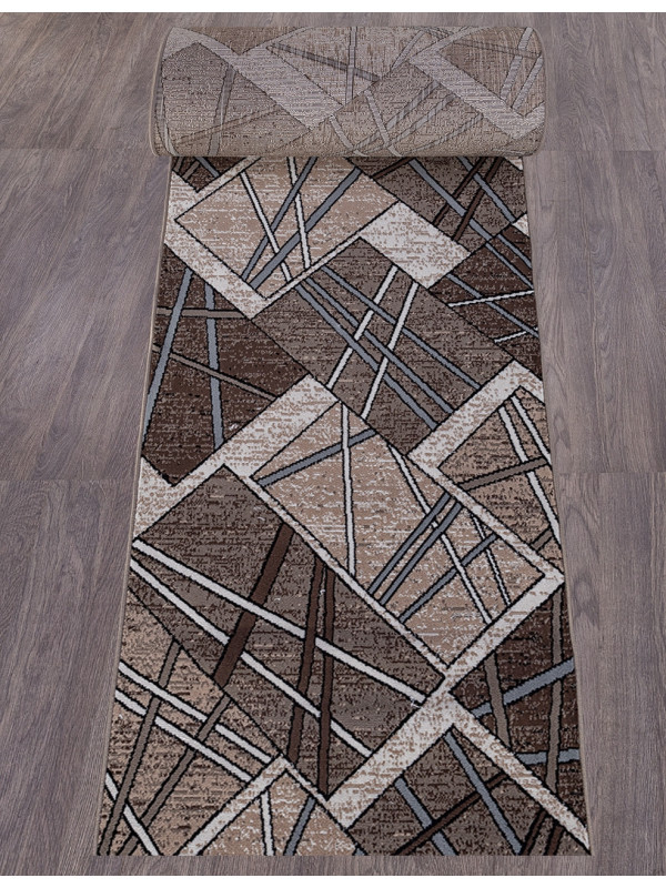 Ковровая дорожка D487 - BEIGE-BROWN 2 - коллекция SIERRA