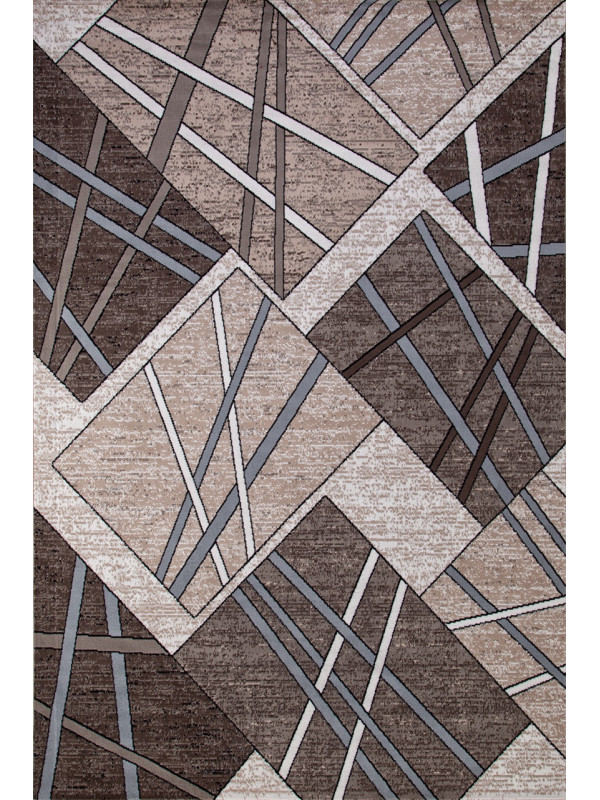 Ковер D487 - BEIGE-BROWN 2 - Прямоугольник - коллекция SIERRA
