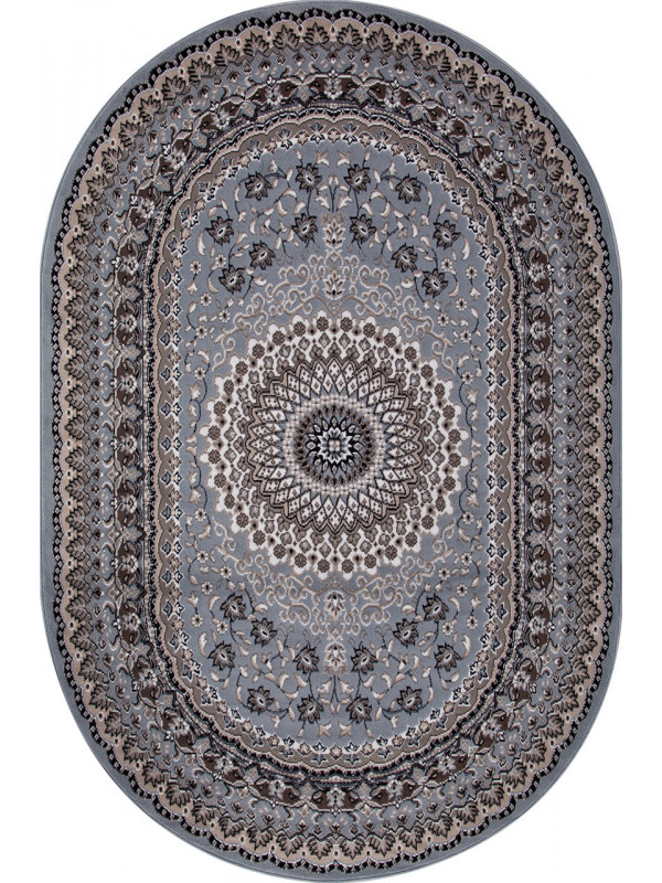 Ковер D504 - BLUE-BROWN 2 - Овал - коллекция SIERRA