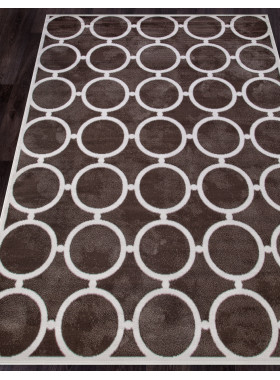Ковер D713 - BROWN-CREAM 2 - Прямоугольник - коллекция SIERRA