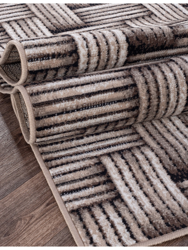 Ковер D722 - BEIGE-BROWN 2 - Прямоугольник - коллекция SIERRA