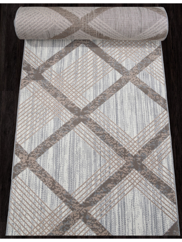 Ковровая дорожка F351 - CREAM-BLUE - коллекция SIERRA