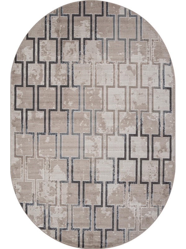 Ковер F353 - BEIGE-BLUE - Овал - коллекция SIERRA