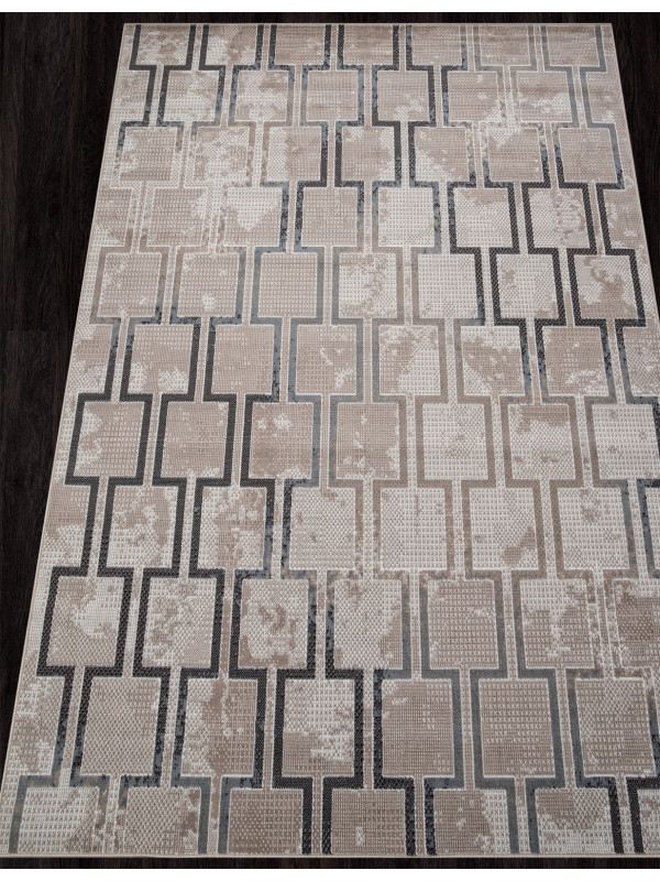 Ковер F353 - BEIGE-BLUE - Прямоугольник - коллекция SIERRA