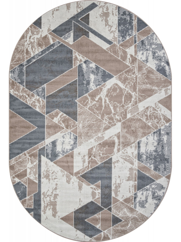 Ковер F354 - BEIGE-BLUE - Овал - коллекция SIERRA