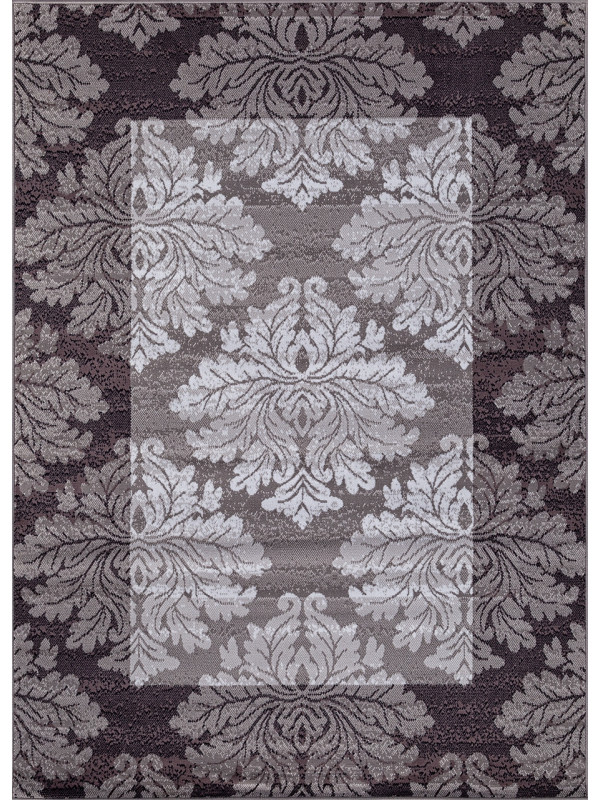 Ковер D213 - GRAY-PURPLE - Прямоугольник - коллекция SILVER