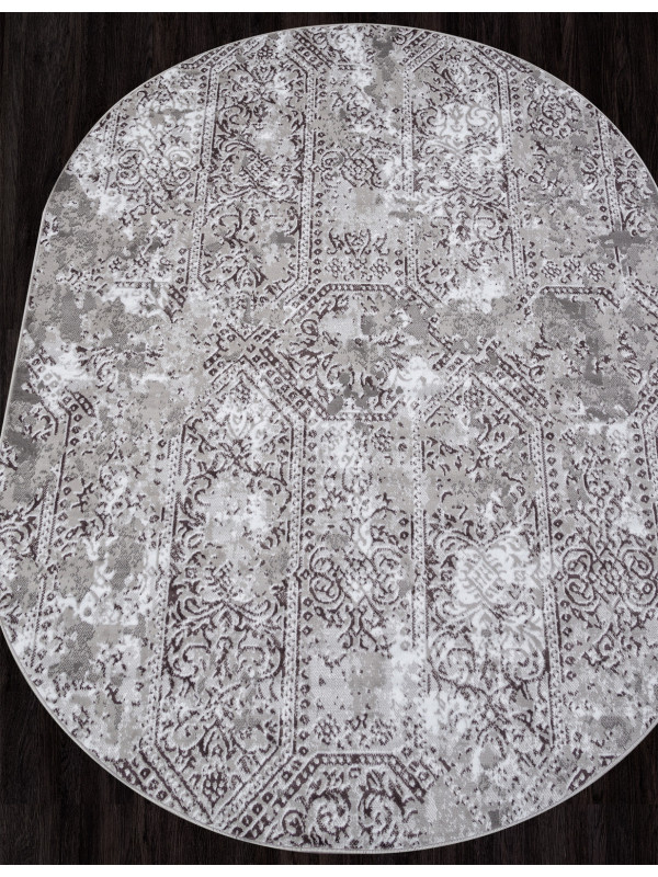 Ковер F390 - GRAY - Овал - коллекция SILVER