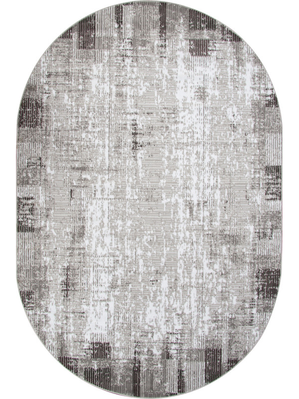 Ковер F396 - GRAY - Овал - коллекция SILVER