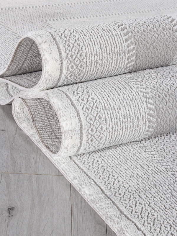 Ковер F040AC - GREY / WHITE - Прямоугольник - коллекция SIROCCO