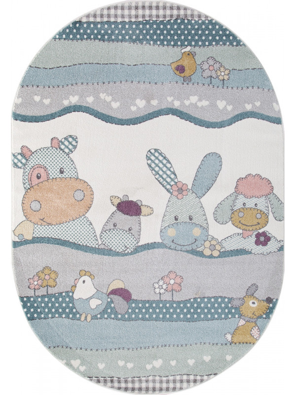 Ковер 2484 - LIGHT CREAM - Овал - коллекция SOFIT