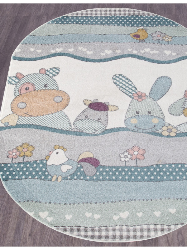 Ковер 2484 - LIGHT CREAM - Овал - коллекция SOFIT