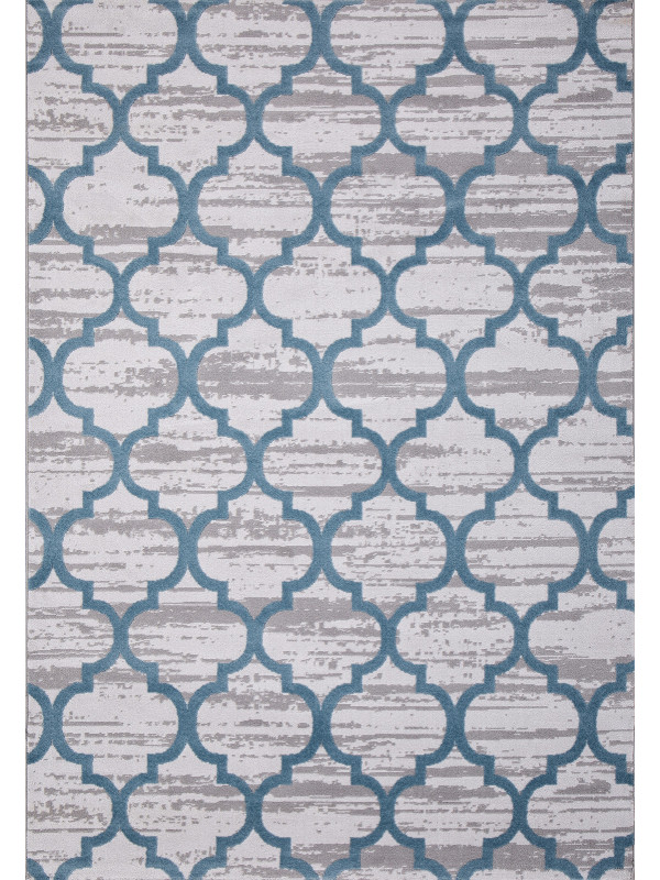 Ковер M012A - D.GREY SHRINK / L.BLUE HEATSET - Прямоугольник - коллекция Valentino