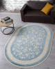 Ковер M101B - BLUE SHIRINK / BLUE SHIRINK - Овал - коллекция ZARINA