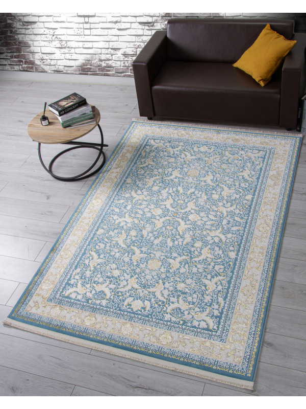 Ковер M101B - BLUE SHIRINK / BLUE SHIRINK - Прямоугольник - коллекция ZARINA