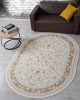 Ковер M101B - CREAM / CREAM - Овал - коллекция ZARINA