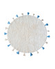 Хлопковый ковер Lillaland COLORFUL WHITE BLUE D140