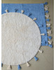 Хлопковый ковер Lillaland COLORFUL WHITE BLUE D140