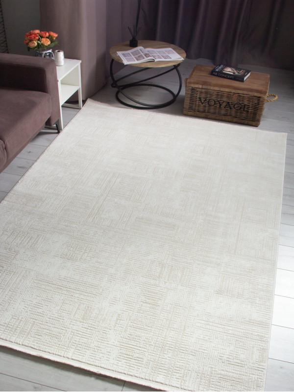 Ковер 00013B - BEIGE / WHITE - Прямоугольник - коллекция ADALIN