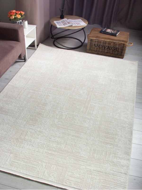 Ковер 00013B - BEIGE / WHITE - Прямоугольник - коллекция ADALIN