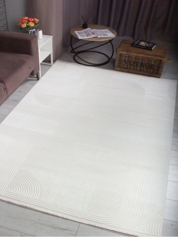 Ковер 00025A - CREAM / WHITE - Прямоугольник - коллекция ADALIN