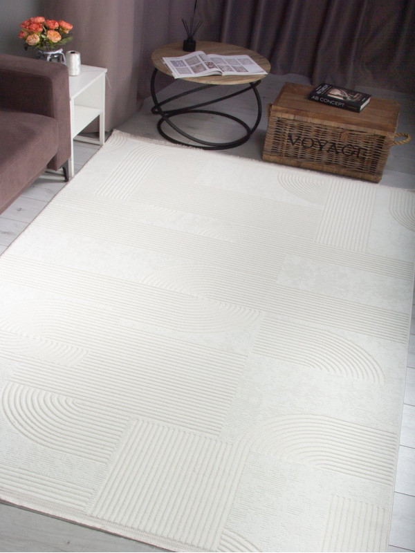 Ковер 00025A - CREAM / WHITE - Прямоугольник - коллекция ADALIN