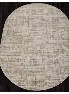 Ковер F415AE - BEIGE / L.BROWN - Овал - коллекция AFINA 2x2,9 м