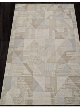 Ковер F416AD - BEIGE / L.BROWN - Прямоугольник - коллекция AFINA 0,8x1,5 м