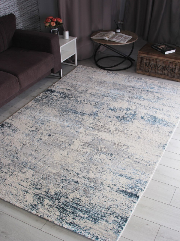 Ковер 5072A - CREAM / P.D.BLUE - Прямоугольник - коллекция AMELI
