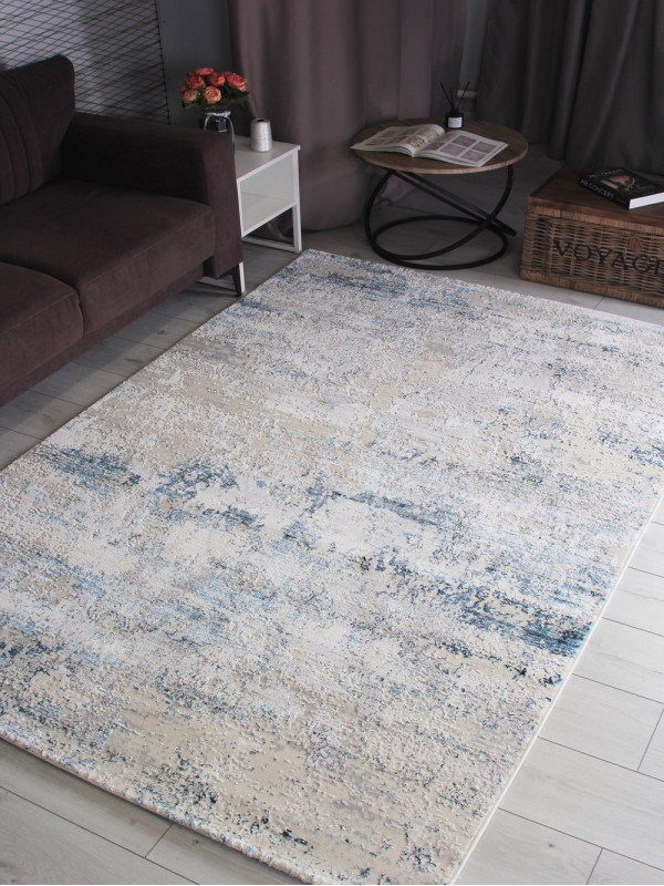 Ковер 5072A - CREAM / P.D.BLUE - Прямоугольник - коллекция AMELI