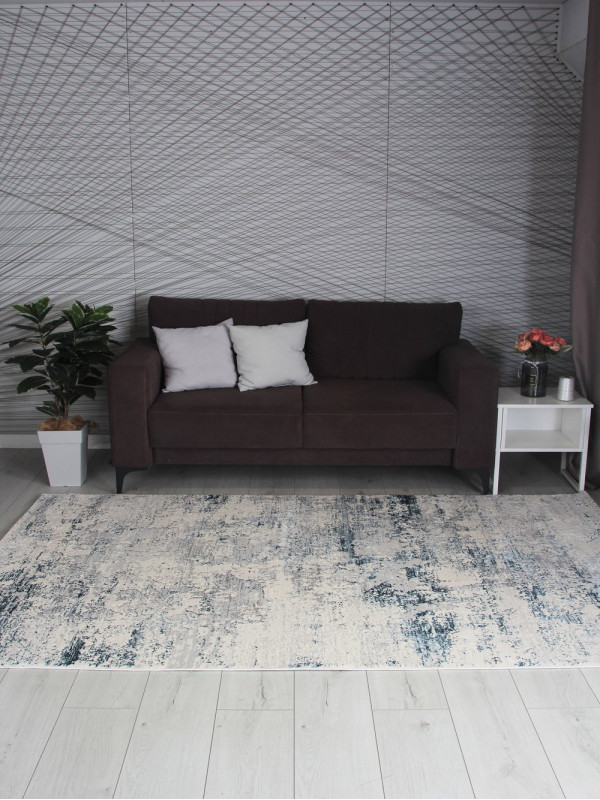 Ковер 5072A - CREAM / P.D.BLUE - Прямоугольник - коллекция AMELI
