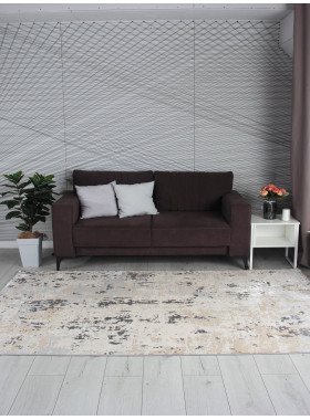 Ковер 5575A - S.BEIGE / P.WHITE - Прямоугольник - коллекция AMELI 0,78x1,5 м