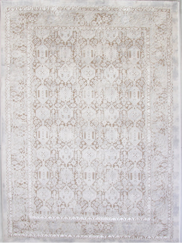 Ковер 9255A - S.BEIGE / P.WHITE - Прямоугольник - коллекция AMELI