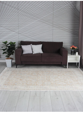 Ковер 9256A - S.BEIGE / P.WHITE - Прямоугольник - коллекция AMELI 0,98x2 м